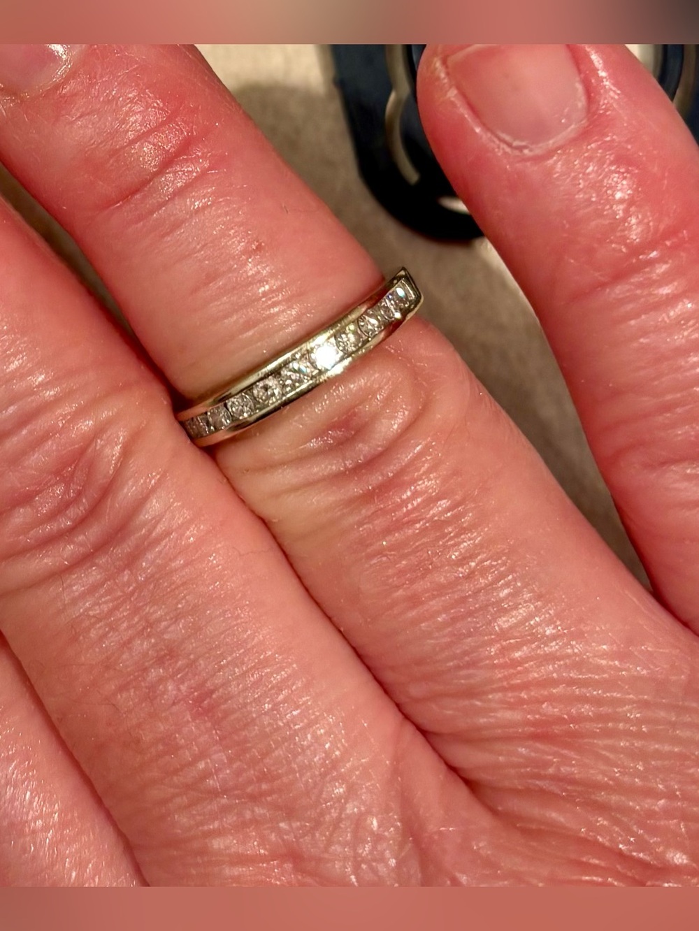 Classic White Gold Diamond Channel-Set Band
